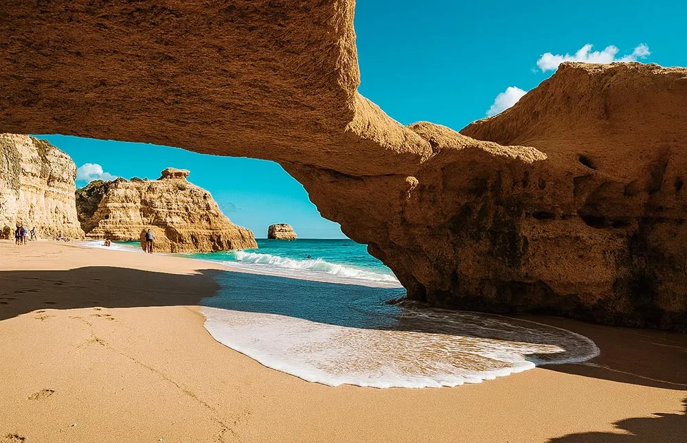 Natural beach in the Algarve